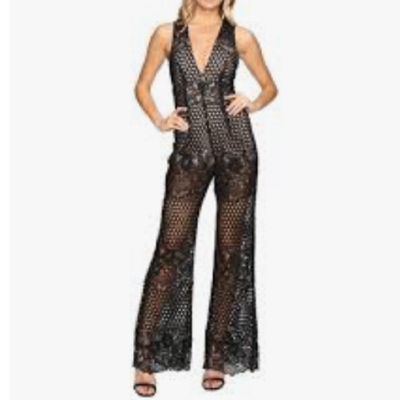 Alice McCall New Romantics Black Lace Jumpsuit NWT SZ.‎ 2